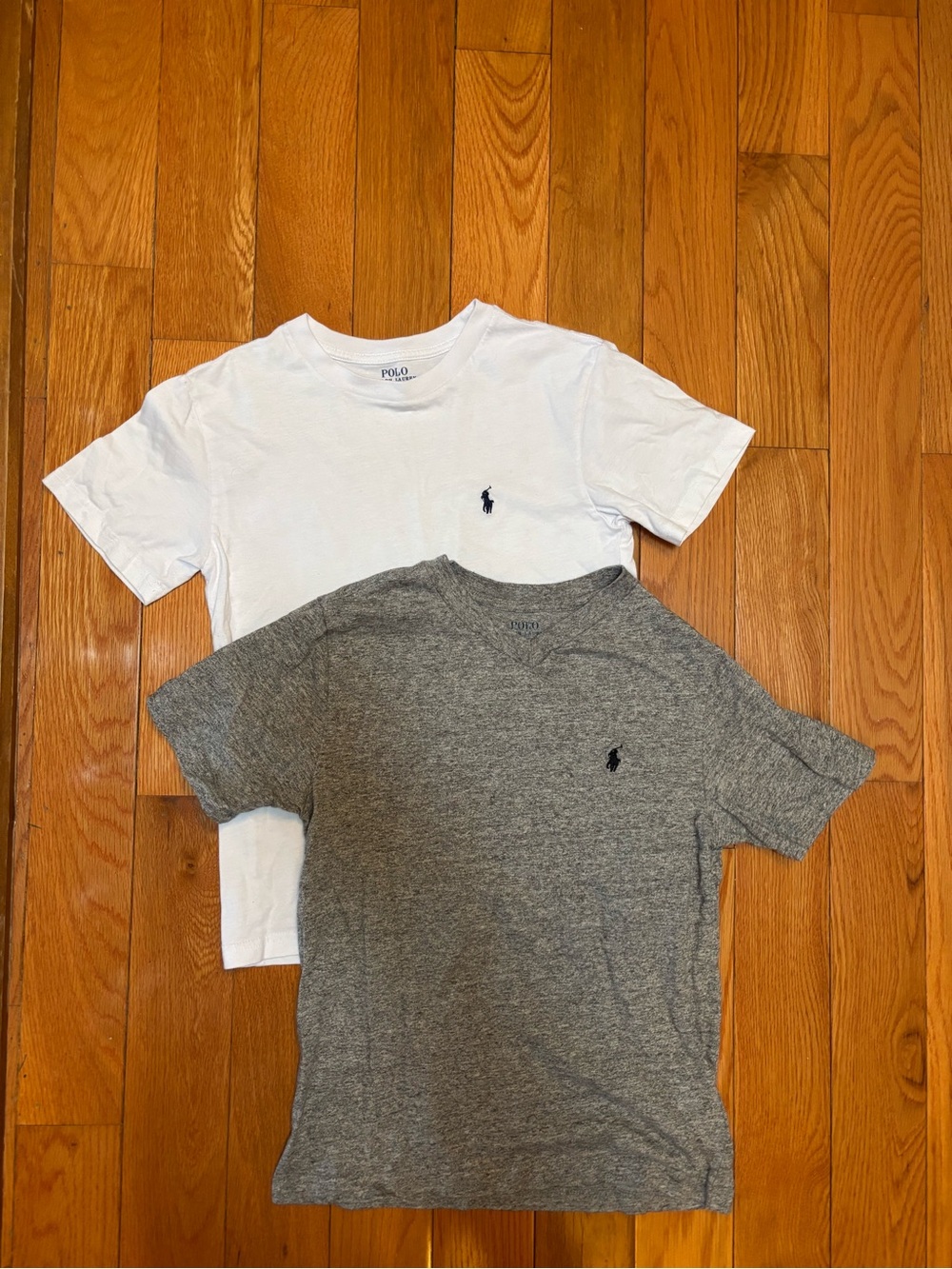 Polo by Ralph Lauren Kids Short-Sleeve Crew Neck Tees - White & Gray